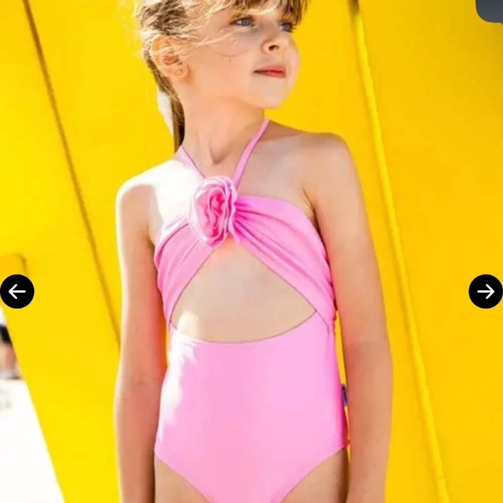 Lime apple Rosette halter swim - Picture 2 of 4
